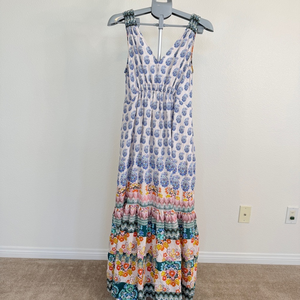 Anthropologie Boho Tiered Maxi Dress – Size M